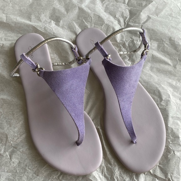 COX Leather/Suede Sandals Lavender Color NWOT - Picture 2 of 11